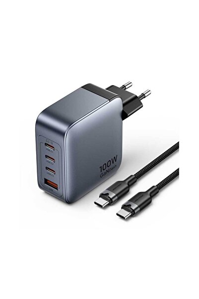 Vention Dash Serisi 100W Hızlı Şarj Cihazı Adaptörü - 4 Portlu GaN 5.0, Type-...