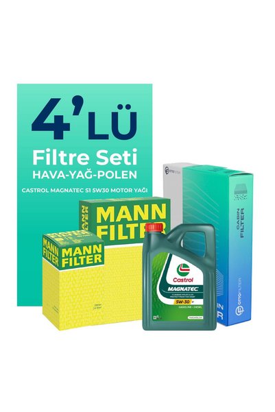 Mann-Filter Fiat Egea 1.3 Dizel Filtre Bakım Seti CAST ROL Motor Yağlı (2015-2018) 4 Lü