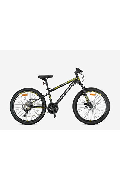 Kron VORTEX 4.0 - 24" MTB - 13' - 21 Vites - V.B. - Mat Siyah-Gri/Neon Sarı