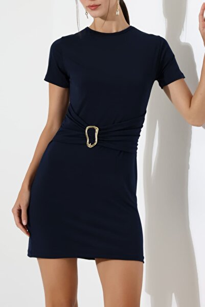 Sabr Women's Sandy Buckle Draped Mini Dress