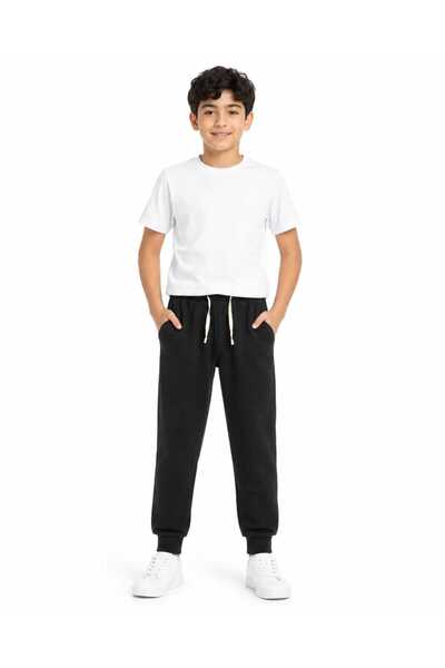 Generic Boys Jogger Sweatpants with Elastic Waist, Size L | Drawstring Waistb...