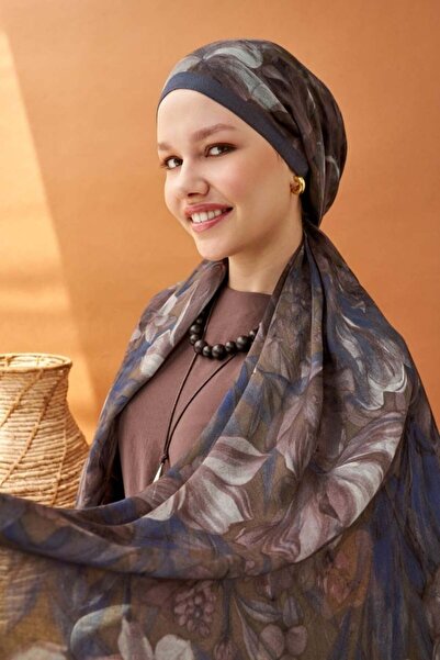 Silk Home Riva Shawl Tencel Wild Flower Bitter Brown