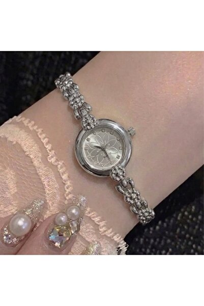 Heda Jewelry Lotus Vintage Watch - Steel Case Floral Women's Watch