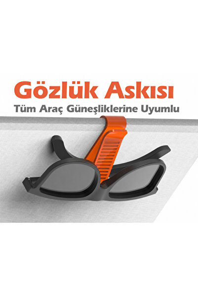 Araç İçi Gözlük Askısı Klipsi Universal Oto Gözlük Tutucu Organizer