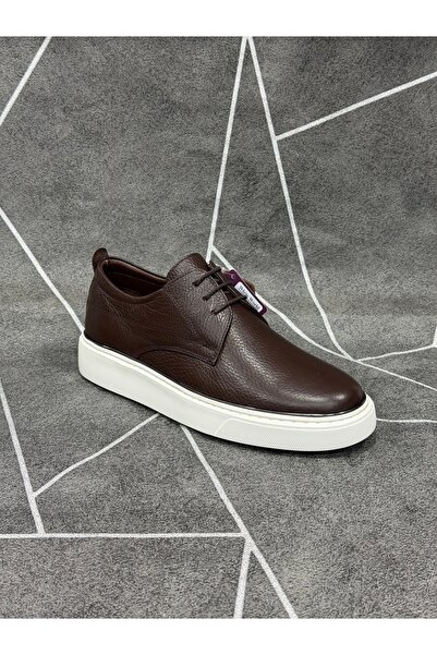 modaayakkabı Brown Genuine Leather Eva Sole Sneaker