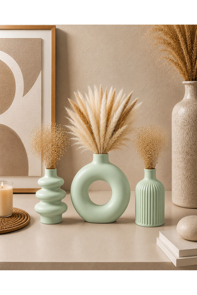 Family Studio İskandinav Tarzı 3’lü Vazo Set