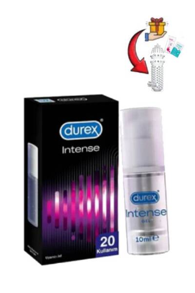 Durex Play Uyarıcı Jel Intense 10 ml+Tırtıklı Yıkanabilir Yırtılmaz Prezervat...