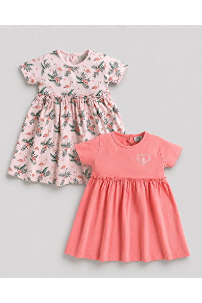Victor and Jane Girls Puff Sleeve Cotton Dress – Solid & Floral Summer Daywear