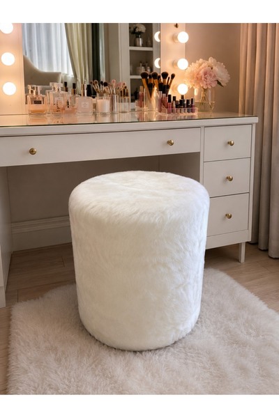 WOOLY LIFE PUF Peluş Çok Amaçlı Dekoratif Puf koltuk Dekoratif Puf koltuk
