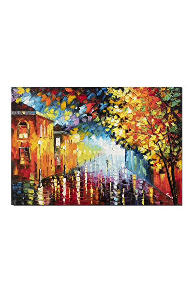 artnova Tablou 3D pictat manual, O seara magica prin orasul vechi, 100x70cm u...