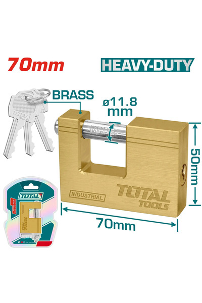 TOTAL قفل نحاس جانبي 70mm TLK32703 توتال
