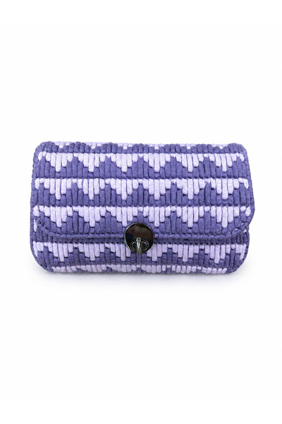 Generic Brand Χειροποίητη τσάντα clutch-πορτοφόλι από χτενισμένο βαμβάκι 18x1...