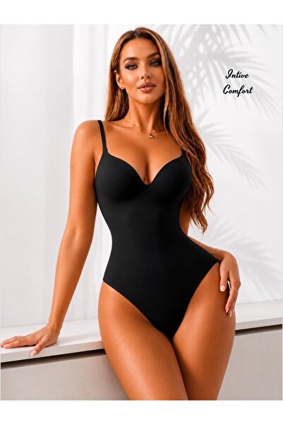 İntive Lingerie كورسيه Intive بفتحة رقبة على شكل V مع وسادة للصدر وستة مشابك،...