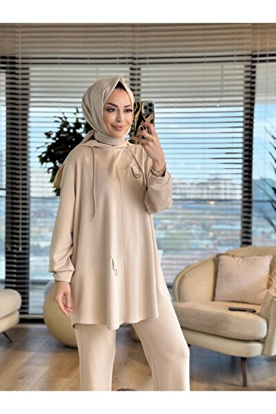 Taşpınar 26605 Efsun Hooded Oshyo Suit Beige