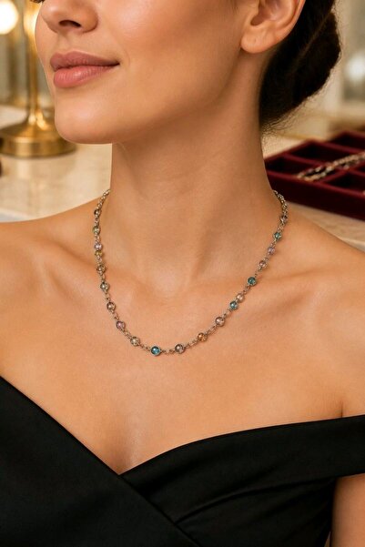 Monalisa Home Luxurious Zircon Stone Figured Flashy Y Necklace