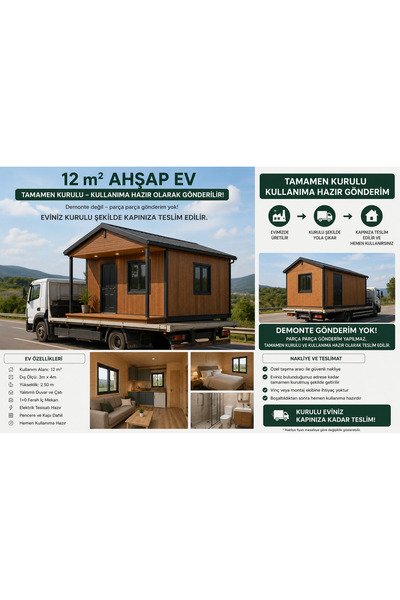 Genel Markalar MH-24 Modüler Ahşap Ev |12 m2 |