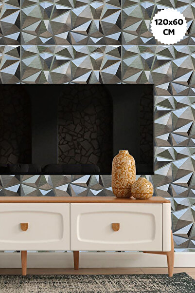 BELLA CARPETİ 3D Kabartmalı Yeni Nesil Pvc Duvar Paneli Elmas Model Fırçalanm...