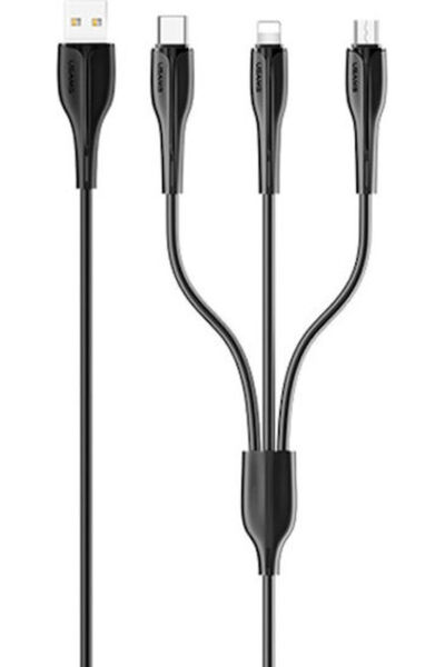 Usams SJ374 U38 Κανονικό καλώδιο USB σε Lightning / Type-C / micro USB 1μ 2Α ...