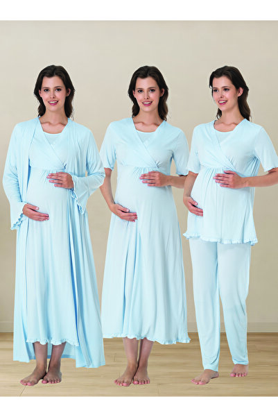 by İGP Maternity Pajamas and Nightgown Set, 4-Piece Maternity Set