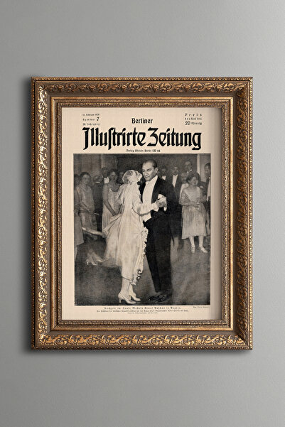epiqart Ataturk and Lady Latife Dance Moment - Vintage Patterned Painting - T...