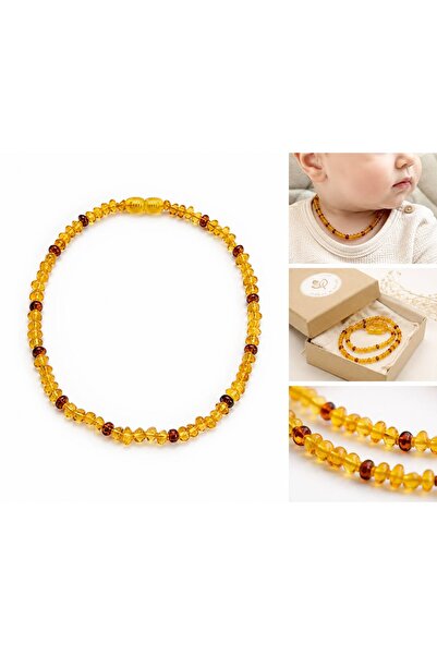 Leyandoğaltaş Bebek kehribar kolye 38 cm