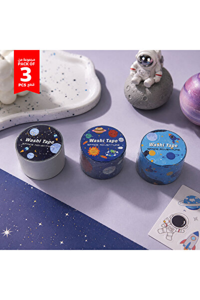 Midi Space-Themed Washi Tape - Pack of 3 Pieces