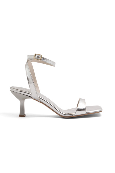 EREN POLAT Women's Thin Heeled Sandals Elegant and Stylish Minimal Heeled Shoes