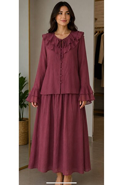 PAYİNİ 3020 Tulle Ruffled Skirt Set