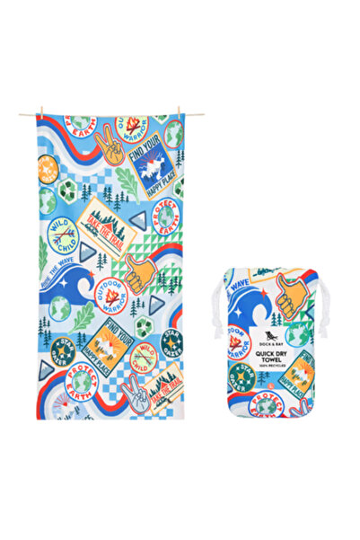 Dock & Bay Kids Beach Towels - Wild Blue - Large