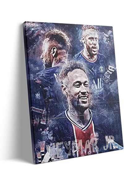 HOME MODE 30x40 cm Gallery Wrapped Canvas | Neymar Jr PSG Wall Art | Paris Sa...