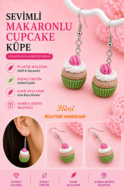 himi bijuteri aksesuar Cupcake Cake Figured Joyful Cute Animal Figured Dangle...