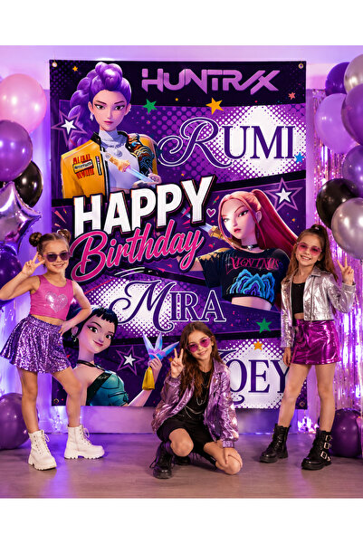 Ingift Πανό Χρόνια Πολλά – Εκτύπωση σε Καμβά Premium, KPop Huntrix Κυνηγοί Δα...
