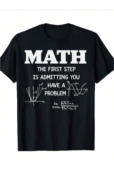 SVART WEAR Math Printed Oversize Crew Neck Summer T-Shirt