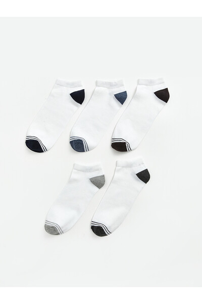LC Waikiki Nevavm Patterned Men's Booties Socks with Difference in Color, Pac...