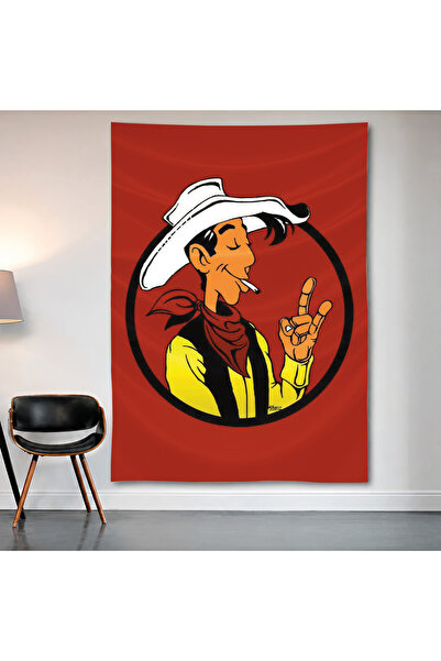 Geek Cultcha Lucky Luke Wall Covering Wall Tapestry First Quality Satin Fabri...