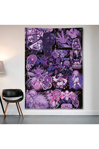 Geek Cultcha Jujutsu Kaisen Collage Wall Covering Wall Tapestry First Quality...