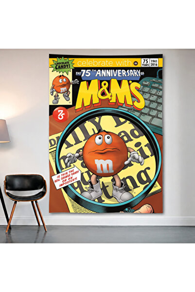 Geek Cultcha M&M's Vintage Advertisement Wall Cloth Wall Tapestry First Quali...