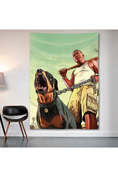 Geek Cultcha Gta V Wall Covering Wall Tapestry First Quality Satin Fabric Poster