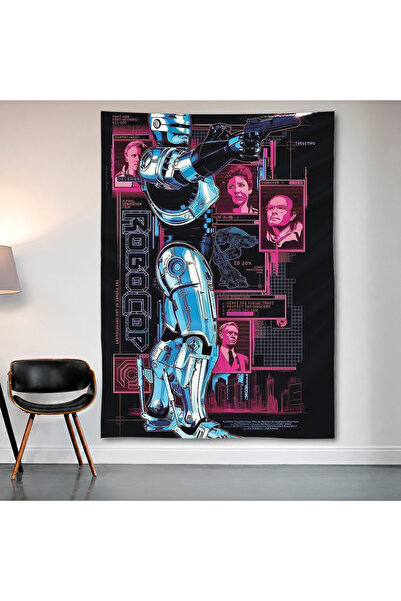 Geek Cultcha لوحة جدارية من RoboCop Cyberpunk، لوحة جدارية من القماش الساتان ...