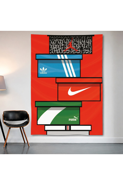 Geek Cultcha Sneaker Brand Collection Wall Covering Wall Tapestry First Quali...