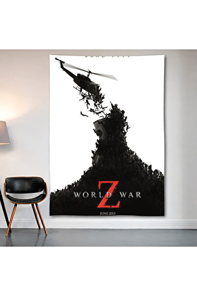 Geek Cultcha World War Z Wall Covering Wall Tapestry First Quality Satin Fabr...