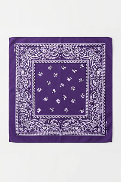 Mollycrush Unisex Purple Shawl Patterned Scarf |   Daily Hair Accessory, Neck...