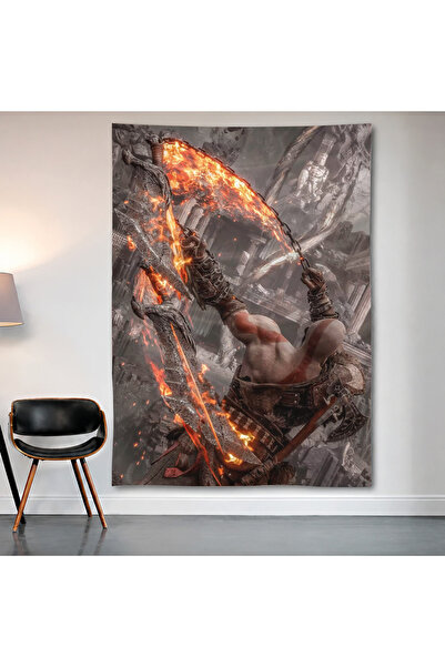 Geek Cultcha God of War Kratos Wall Covering Wall Tapestry First Quality Sati...