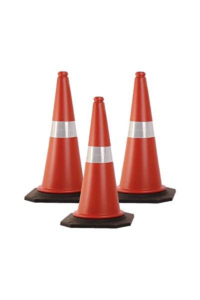 Generic 3 pack of Traffic Cones - Heavy-Duty Safety Cones with Reflective Col...