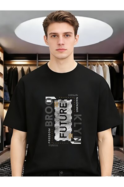 LİNA06 Brooklyn Future 1981 Urban Men Daily Fashion Funny Unique Tees Round N...