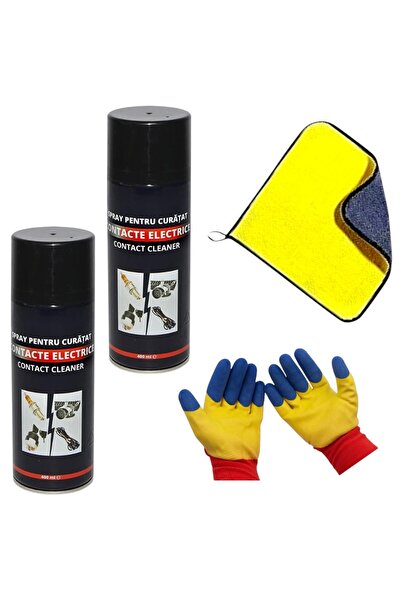 Breckner Set 2 Spray contact cleaner,400 ml cu Laveta microfibra,2 fete,40x30...