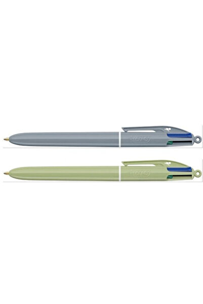 Bic Pix 4 Colours Mineral Tones, cu 4 culori, varf 1 mm, gri/verde, 2 bucati