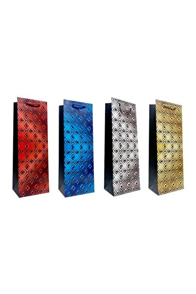 OEM Punga cadou pentru vin Ju Piter, hartie 210g, multicolor, 12x35x9cm