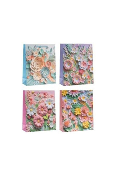 OEM Punga cadou Rozette Kwiaty Mix, sac cadou cu imprimeu floral si modele va...