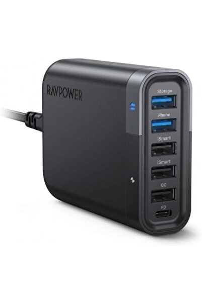 RavPower Charging Station (PD Port Qualcomm 2 iSmart Two Data Ports)